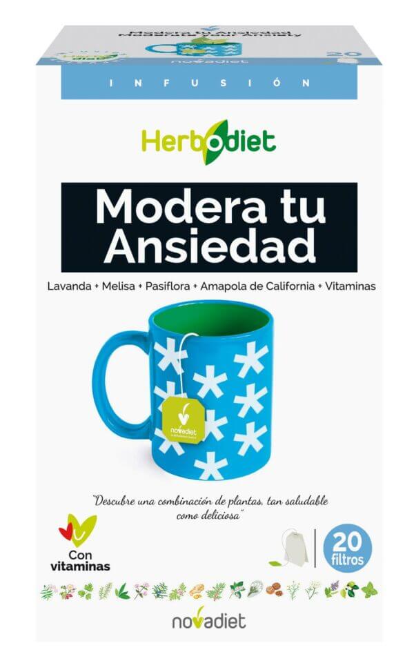 Herbodiet Modera Tu Ansiedad Envase De 20 Bolsitas Filtro De 1,5 G. Cada Una., Novadiet