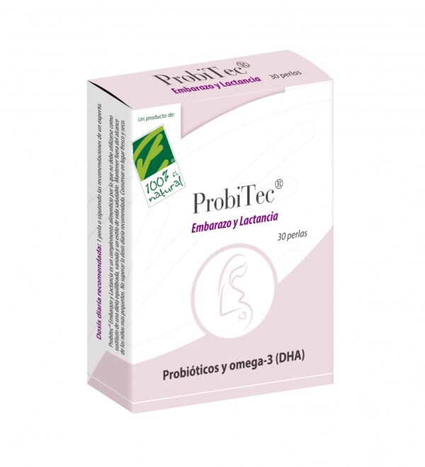 Probitec® Embarazo Y Lactancia. 2 Blister De 15 Perlas Cada Uno, Cien por Cien Natural
