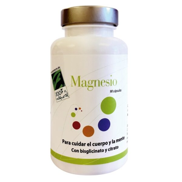 Magnesio 90. Bote Con 90 Cápsulas, Cien por Cien Natural