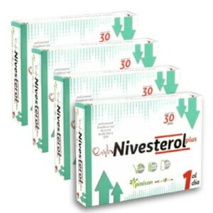 Pack de 4 nivesterol plus 30 cápsulas pinisan